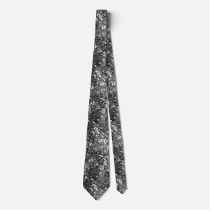 Silver Metallic Sequin Krawatte