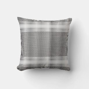 Silver Metallic Throw Kissen