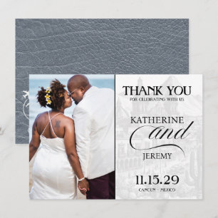 Silver Mexico Passport Dankeskarte