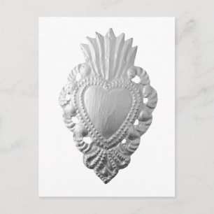 Silver Milagro Herz Postkarte