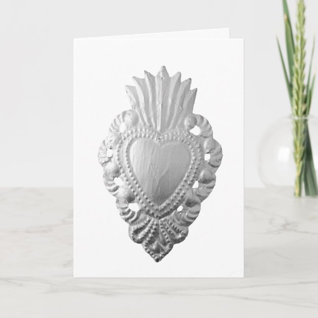 Silver Milagro Herzgrußkarte Feiertagskarte (Vorderseite)