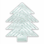 Silver Mint Christmas Tree Glitzer Streifen Aufkleber<br><div class="desc">Silberfunkel Minze inspirierend Weihnachtsbaum Glitzer Streifen</div>