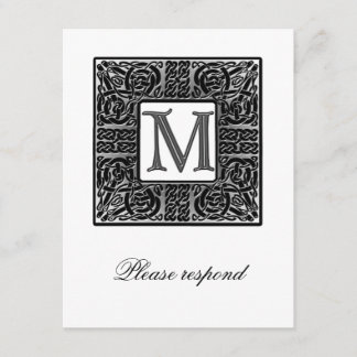 Silver Mit Monogramm Celtic Wedding RSVP