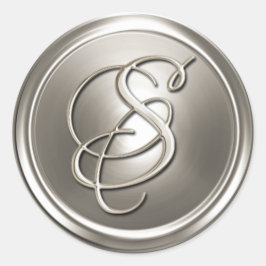 Silver Monogram S Umschlag Aufkleber