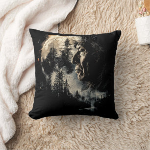 SIlver Moon Lone Indian Kissen
