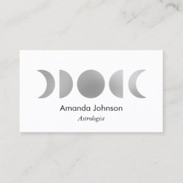 Silver Moon Phases Astrologie Yoga Holistic Healer Visitenkarte