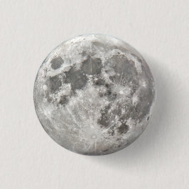 Silver Moon Round Button