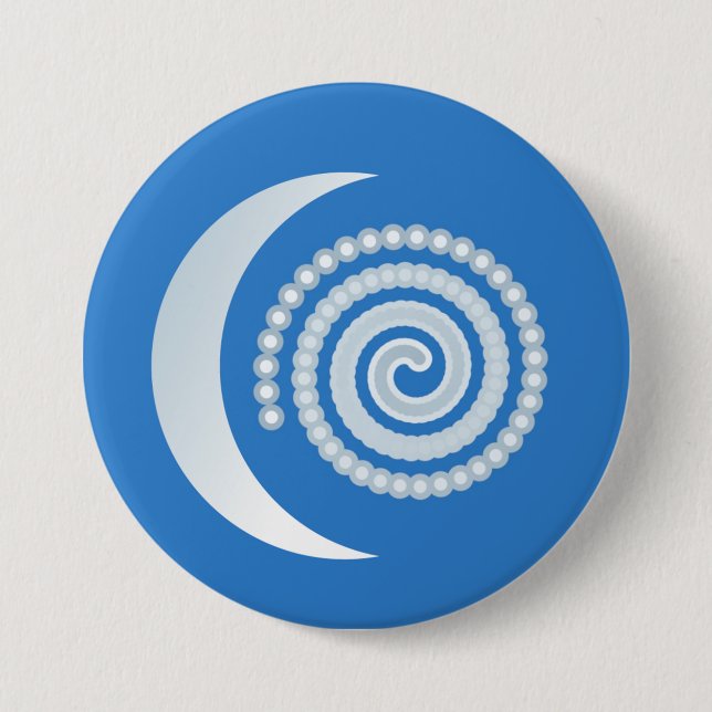 Silver Moon Spiral Button (Vorderseite)