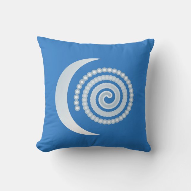 Silver Moon Spiral Kissen (Vorderseite)