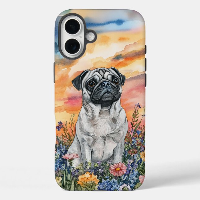 Silver Mops - Tough Phone Case (Rückseite)