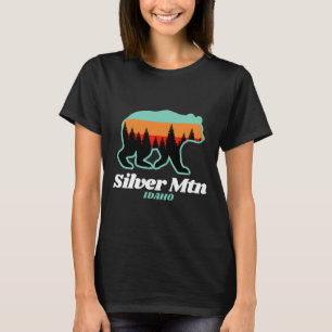 Silver Mountain Idaho Skifahren Snowboarden Bär T-Shirt