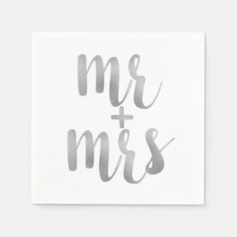 Silver mr. Cocktail-Servietten, Schriftart Serviette