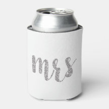 Silver mrs, chic script, Imitate Glitzer