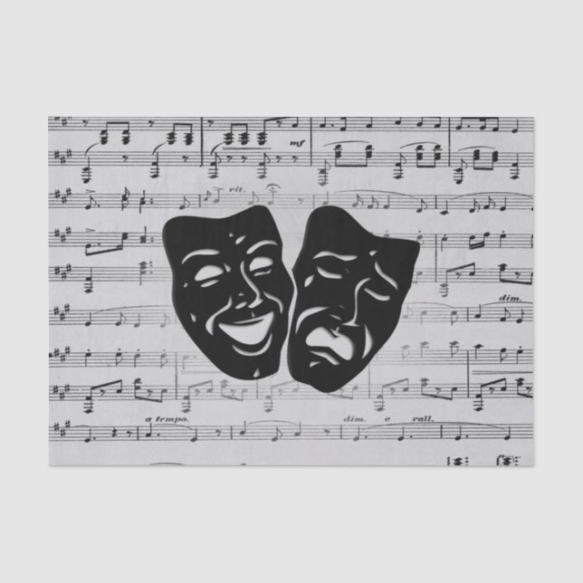 Silver Music and Theatermasken Seidenpapier (Vorderseite)