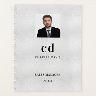 Silver Name Initials Foto Planer