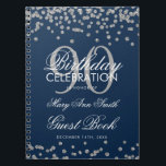 Silver Navy Blue 90th Birthday Gästebuch Confetti Notizblock<br><div class="desc">Elegant 90. Geburtstagsparty Silver Glitzer Confetti auf Navy Blue Vorlage. Einfach zu bedienen und leicht zu personalisieren. Bestelle noch heute!</div>