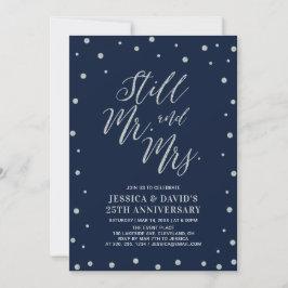 Silver & Navy, Einladung zum 25. Hochzeitstag