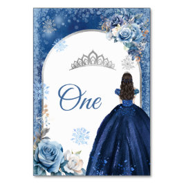Silver Navy Weihnachtsschneeflocke Girl's Quincean Tischnummer