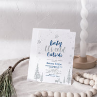 Silver & Navy Winter Wonderland Boy Baby Dusche