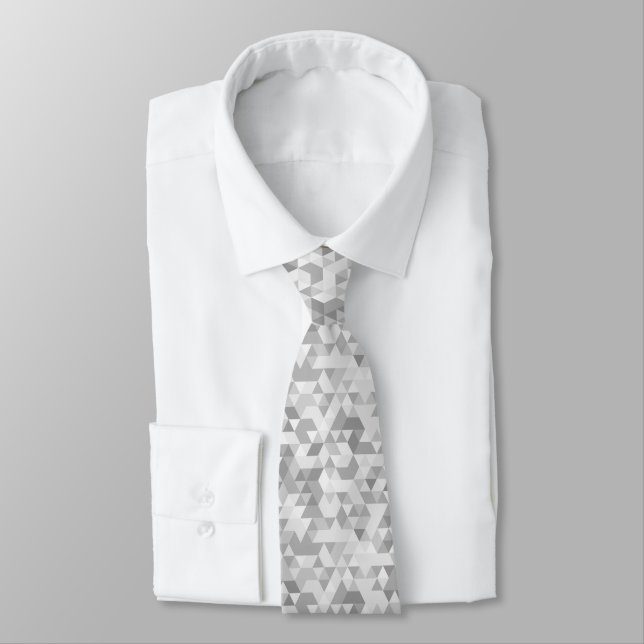 Silver Neck Tie Krawatte (Gebunden)