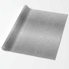 Silver Ombre Damask Weihnachten Geschenkpapier