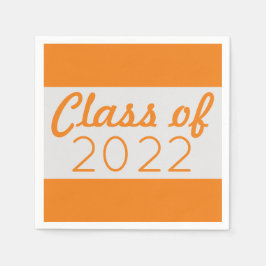Silver & Orange Class Year Abschluss Serviette