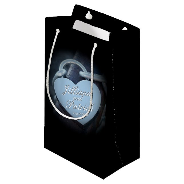 Silver Padlock Liebhaber von spezialisiertem Overl Kleine Geschenktüte (Vorderseite Schrägansicht)