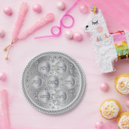 Silver Passover Seder Plate - Paper Tellers Pappteller