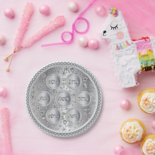Silver Passover Seder Plate - Paper Tellers Pappteller