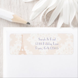 Silver Peony Damask Lavender Vintag Eiffelturm