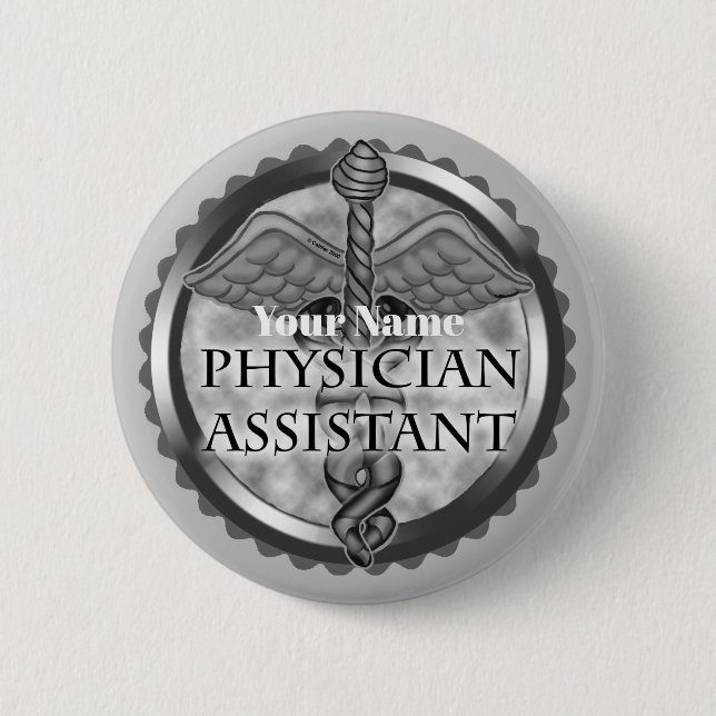 Silver Physician Assistant Button (Vorderseite)