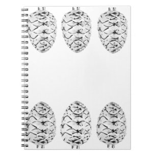 Silver Pinecones Notebook Notizblock