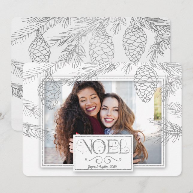 Silver Pines Weihnachten Botanisches Foto (Vorne/Hinten)