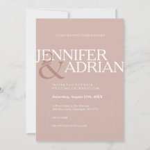 Silver Pink Moderne Minimal einfache Hochzeit