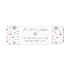 Silver & Pink Snowflakes Winter Onederland Urlaub