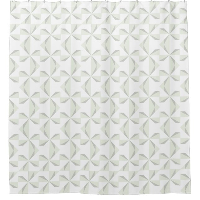 Silver Pinwheel Duschvorhang (Vorderseite)