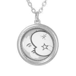 [Silver Plated] Celestial Moon Versilberte Kette