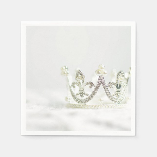 Silver Princess Crown Serviette (Vorderseite)