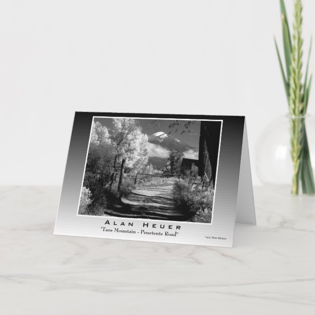 Silver Print - "Taos Mountain - Penetente Road" Karte (Vorderseite)
