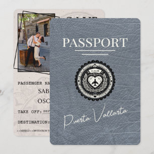 Silver Puerta Vallarta Passport Save The Date