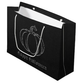 Silver Pumpkin Halloween Große Geschenktüte