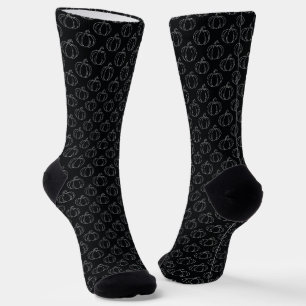 Silver Pumpkin Halloween Socken
