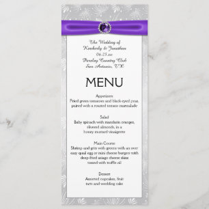 Silver Purple Gemstones Ribbons Star Burns Menu