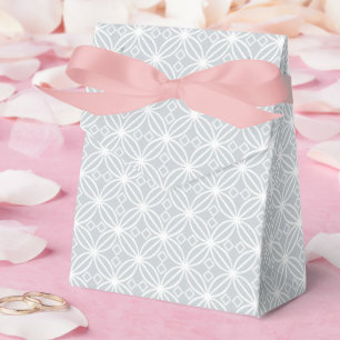 Silver Quad Blume Muster Jeden Anlaß Pink Bow Geschenkschachtel