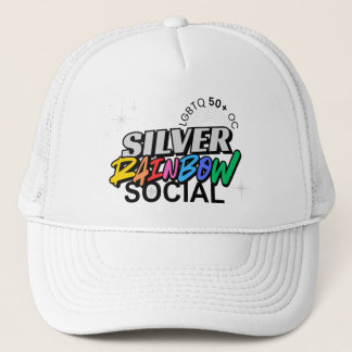 Silver Rainbow Social Baseball Hat Truckerkappe