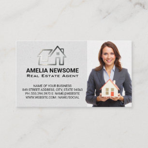 Silver Real Anwesen Logo   Immobilienmaklerin Visitenkarte