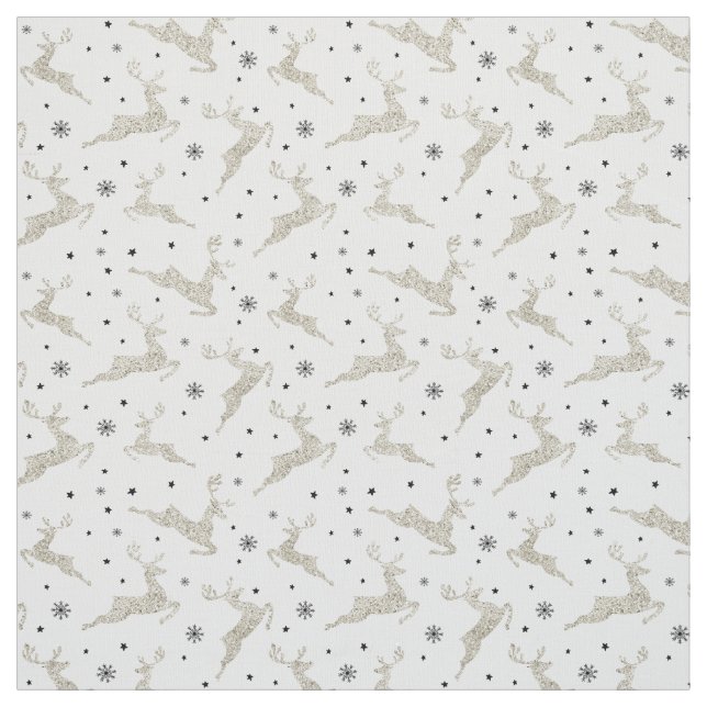 Silver Reindeers Stoff (Muster)