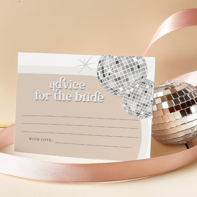 Silver Retro Disco Ratschlag für die Bride Card Begleitkarte (Von Creator hochgeladen)