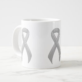 Silver Ribbon Support Awareness Jumbo-Tasse