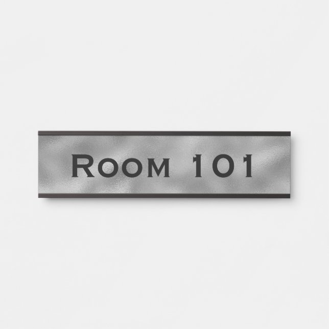 Silver Room Number Door Signage Hotel Office Gebäu Türschild (Vorderseite )